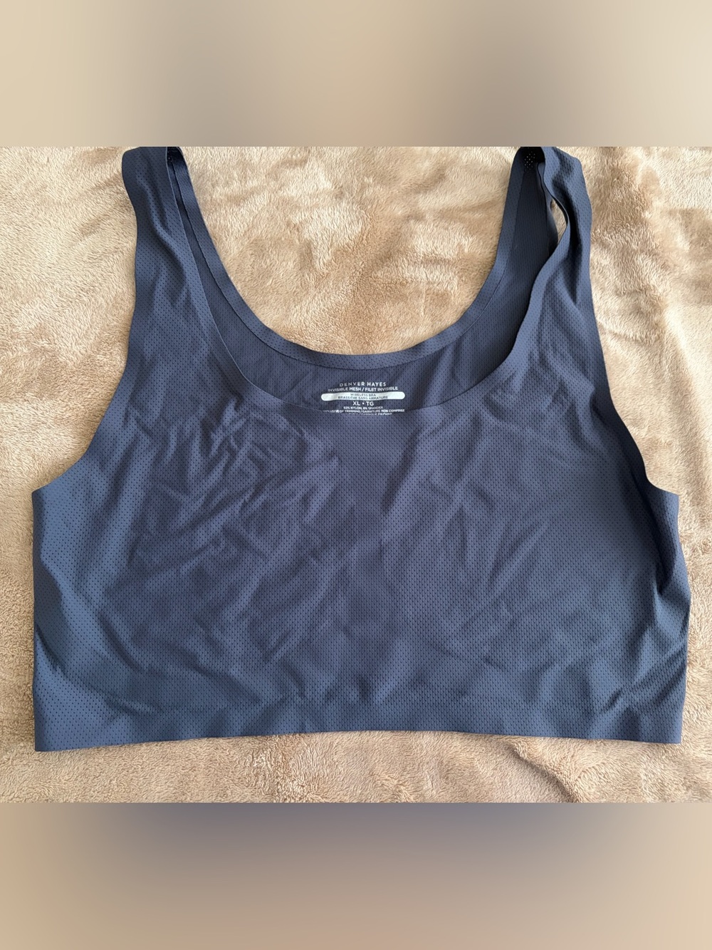 Denver Hayes Dark Navy Wireless Seamless Sports Bra